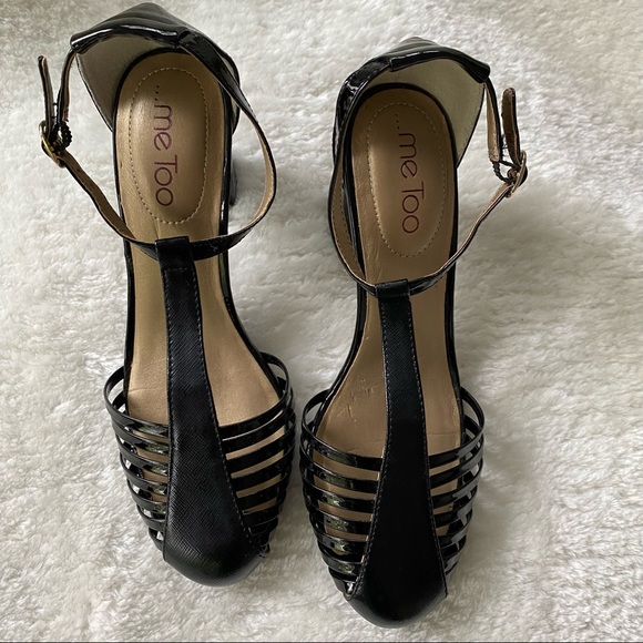 me too black patent shoe ankle strap SIZE 7-1/2 M - Picture 2 of 10